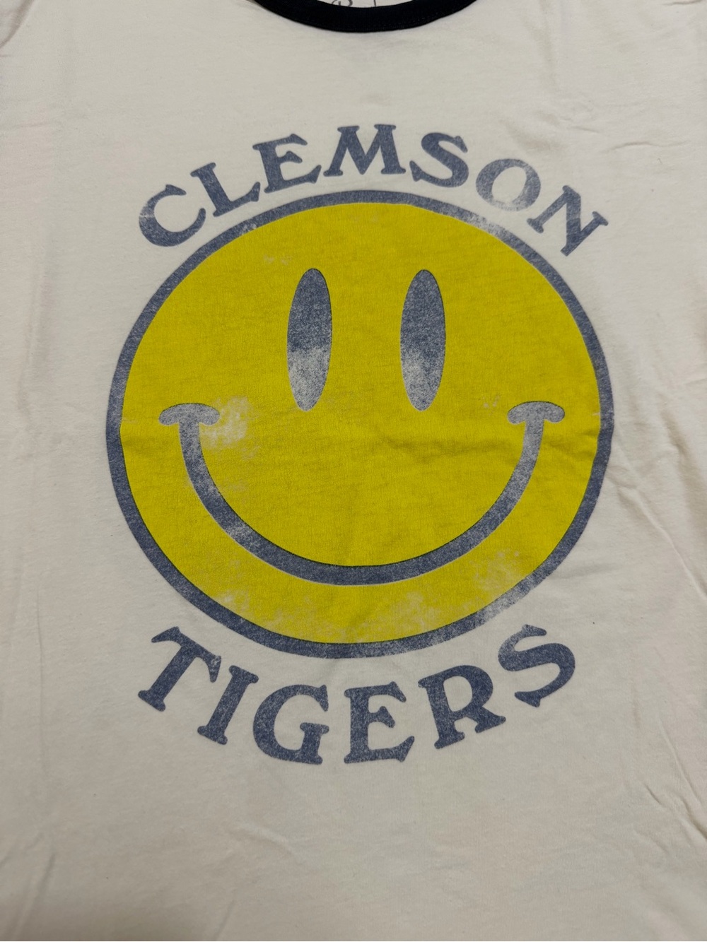 Pressbox Clemson Tigers Retro Smiley Face Short Sleeve Women’s Size Small - Picture 2 of 7